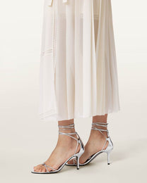 Antique White סנדלי עור עקב סטילטו לנשים Ali ALLSAINTS