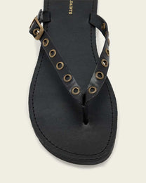 Dark Slate Gray סנדלי עור שטוחים לנשים Sydney ALLSAINTS
