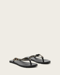 Lavender סנדלי עור שטוחים לנשים Sydney ALLSAINTS