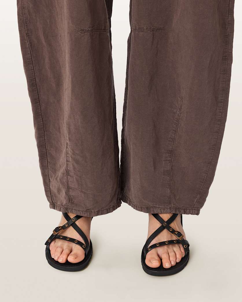 כפכפי עור פלטפורמה לנשים Tyla