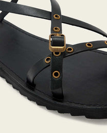 Dark Slate Gray כפכפי עור פלטפורמה לנשים Tyla ALLSAINTS
