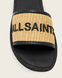 Dark Slate Gray כפכפי עור קלועים לנשים Hoxton ALLSAINTS