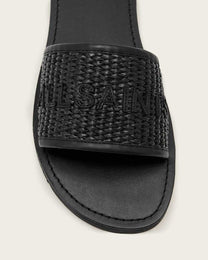 Dark Slate Gray כפכפי עור קלועים לנשים Hoxton ALLSAINTS