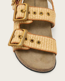 Lavender כפכפי רפיה פלטפורמה לנשים Staffa Raffia ALLSAINTS