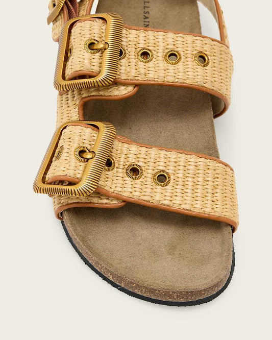 כפכפי רפיה פלטפורמה לנשים Staffa Raffia