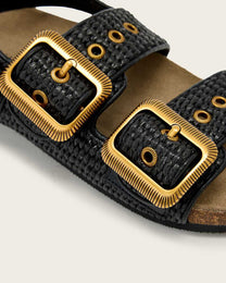 Lavender כפכפי רפיה פלטפורמה לנשים Staffa Raffia ALLSAINTS
