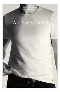 Antique White מארז 2 טי שירטים לגברים Crewneck ALLSAINTS