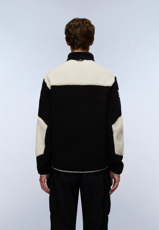 Black סווטשירט פליז לגברים Yupik Fz 3 NAPAPIJRI