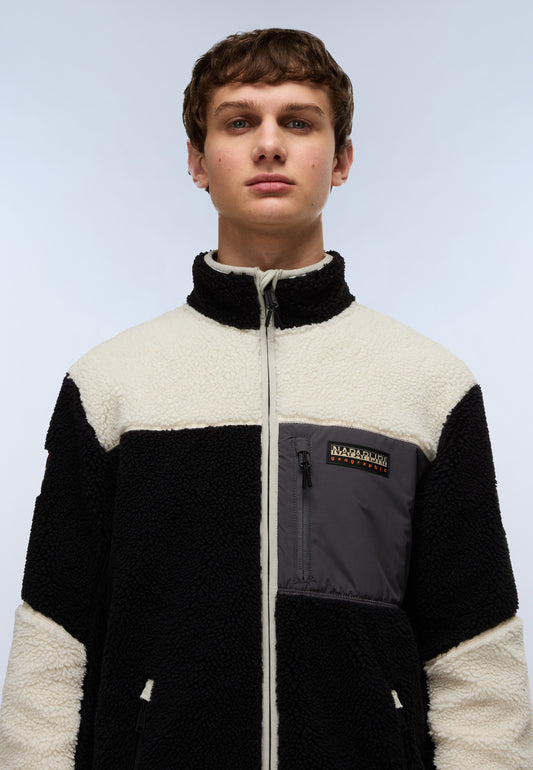 Light Gray סווטשירט פליז לגברים Yupik Fz 3 NAPAPIJRI