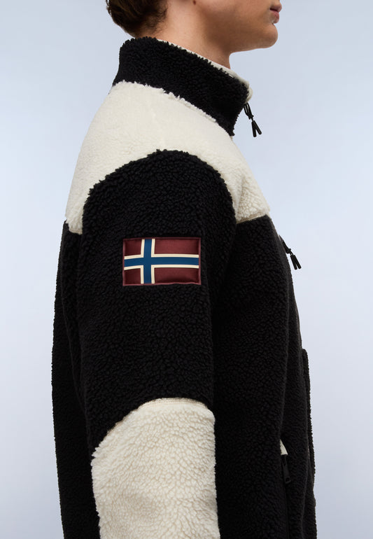 Light Gray סווטשירט פליז לגברים Yupik Fz 3 NAPAPIJRI