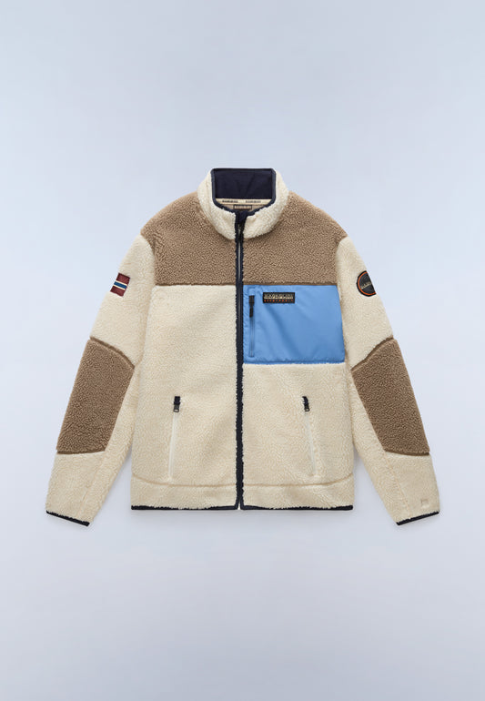 Light Gray סווטשירט פליז לגברים Yupik Fz 3 NAPAPIJRI