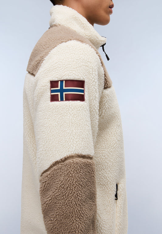 Light Gray סווטשירט פליז לגברים Yupik Fz 3 NAPAPIJRI