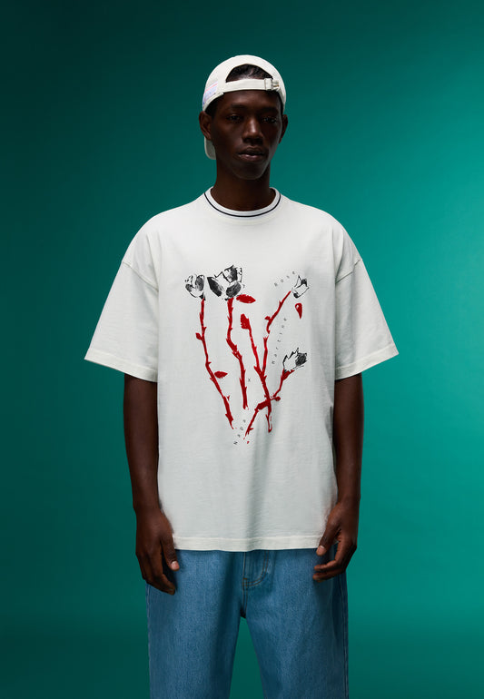 Light Gray טי שירט קצרה לגברים / לשנים S-osornd NAPAPIJRI