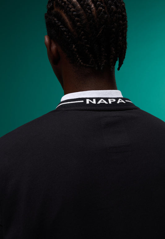 Black טי שירט קצרה לגברים / לשנים S-osornd NAPAPIJRI