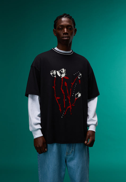 Dark Slate Gray טי שירט קצרה לגברים / לשנים S-osornd NAPAPIJRI