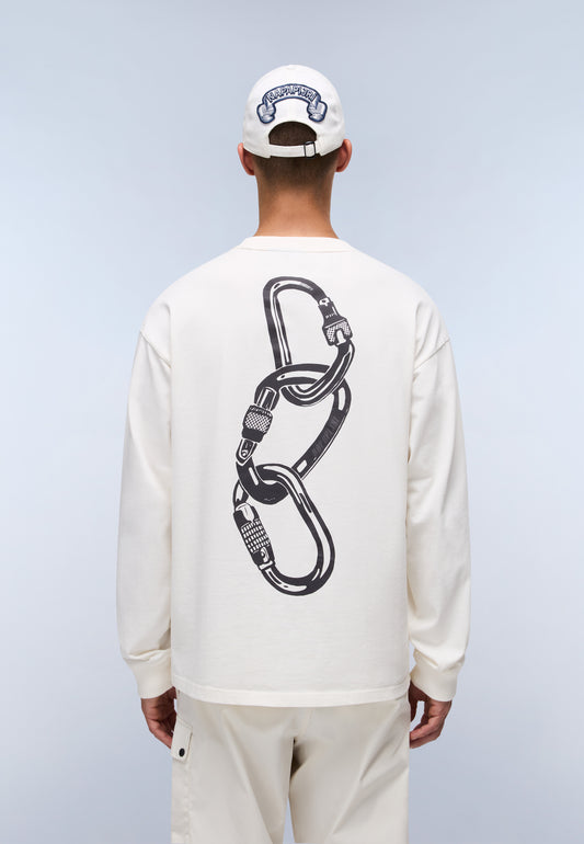 Light Gray טי שירט ארוכה לגברים Coldirai NAPAPIJRI