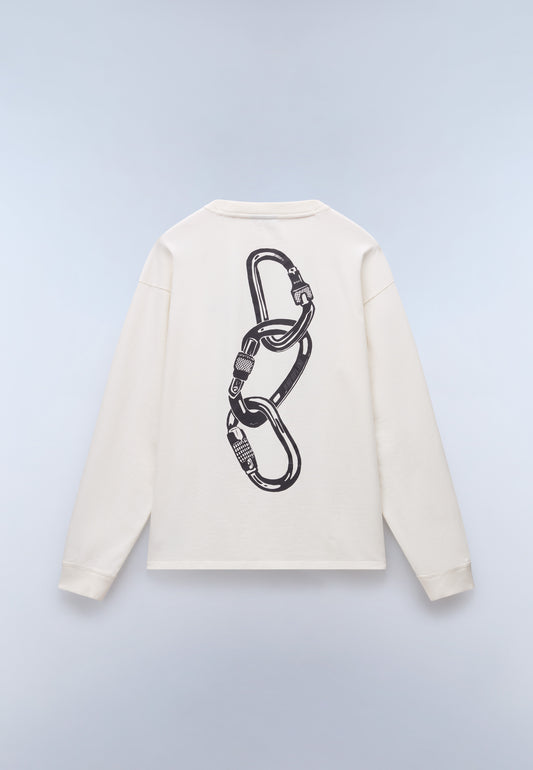 Light Gray טי שירט ארוכה לגברים Coldirai NAPAPIJRI