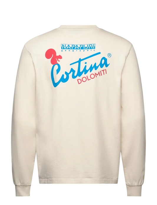 Light Gray טי שירט ארוכה לגברים Fiemme NAPAPIJRI