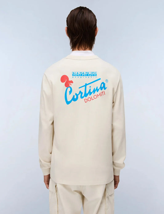 Light Gray טי שירט ארוכה לגברים Fiemme NAPAPIJRI