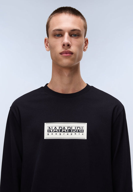 Light Gray טי שירט ארוכה לגברים S-Suze NAPAPIJRI