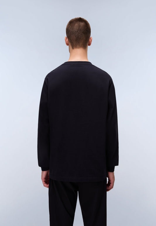 Black טי שירט ארוכה לגברים S-Suze NAPAPIJRI