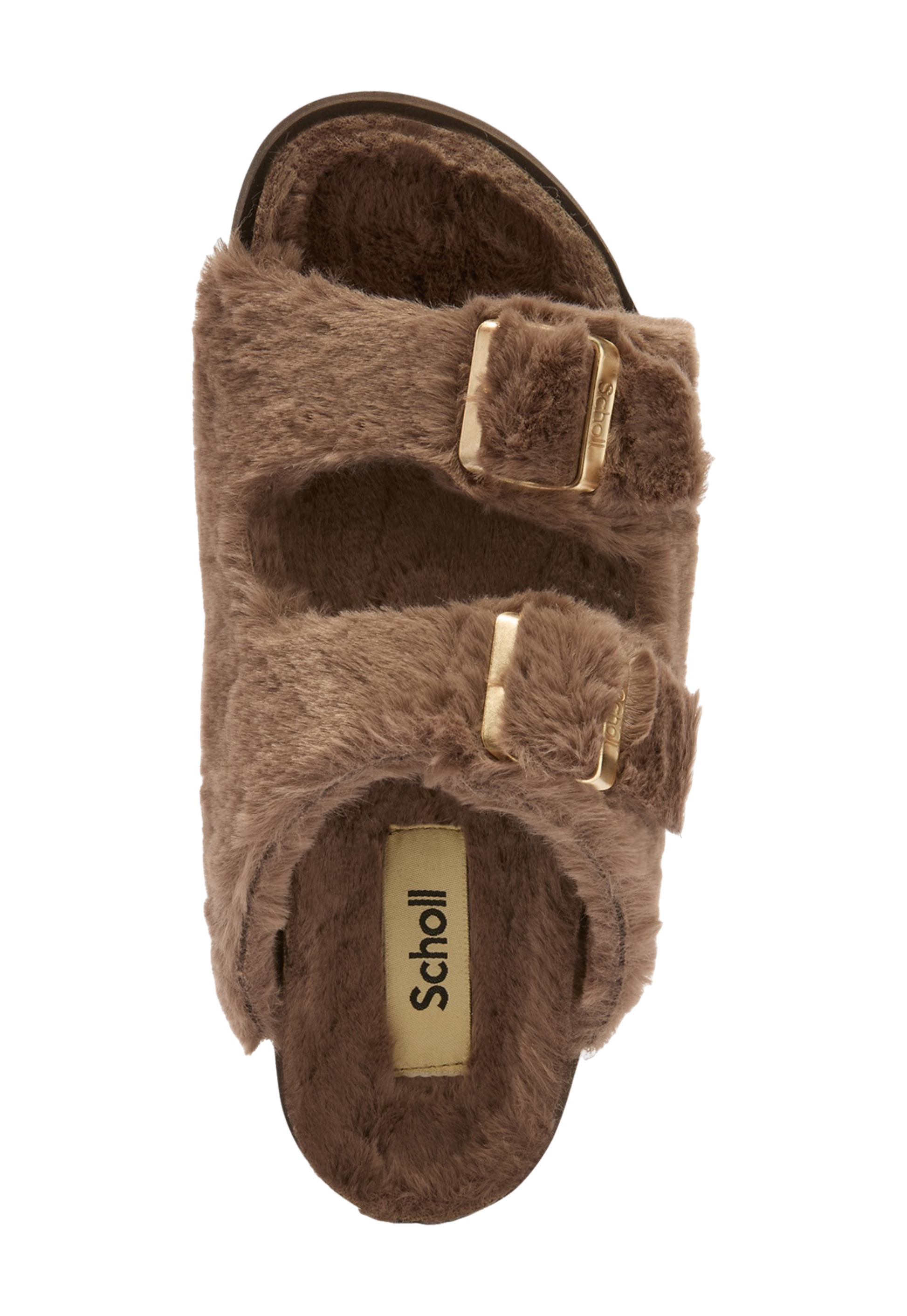 Dark Olive Green כפכפי מיול פרווה לנשים Belle SCHOLL