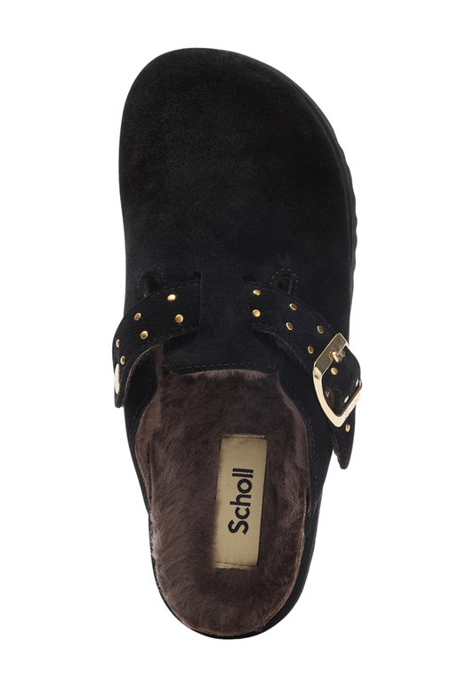 Black כפכפי מיול זמש פרוותיות לנשים Benny SCHOLL