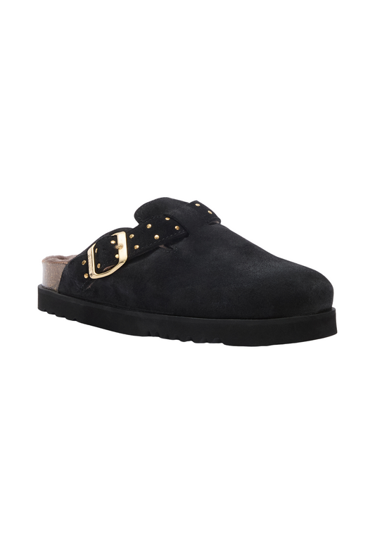 Dark Slate Gray כפכפי מיול זמש פרוותיות לנשים Benny SCHOLL