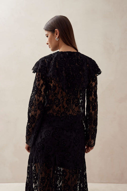 Black חולצה ארוכה לנשים Tolpa ALOHAS