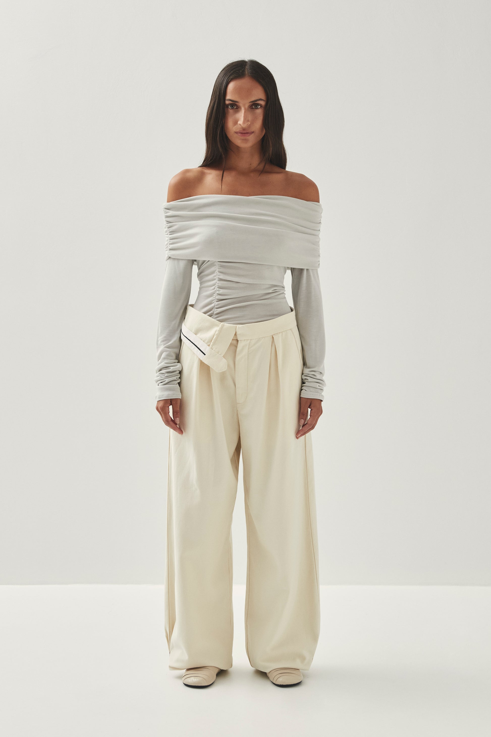 Light Gray חולצה ארוכה לנשים Emica ALOHAS