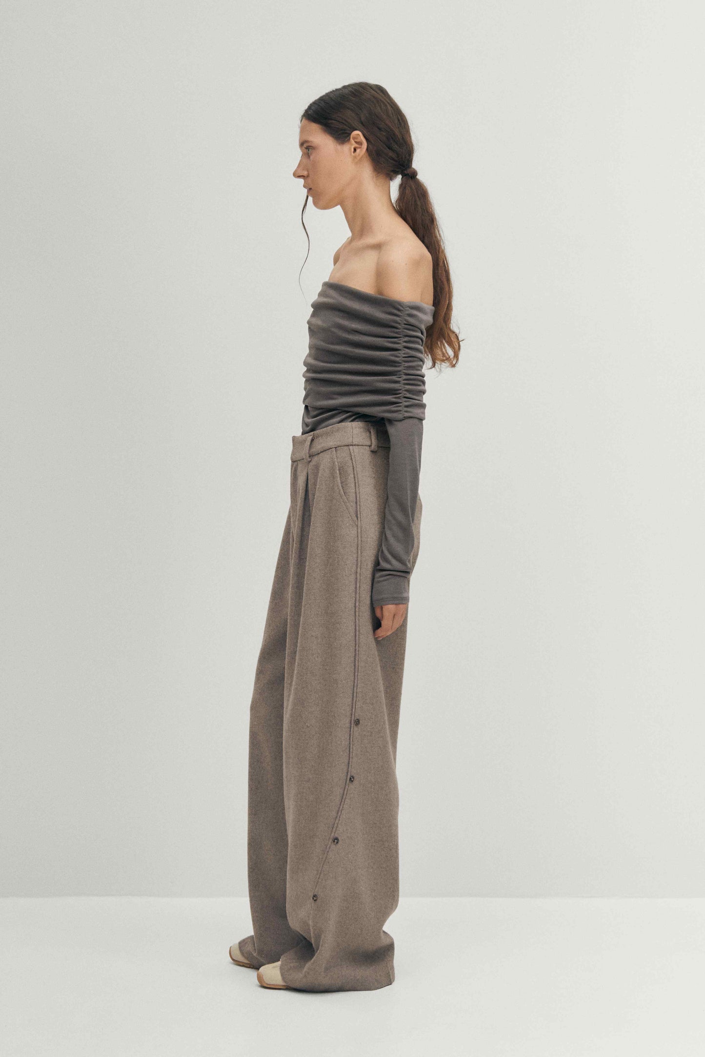 Light Gray חולצה ארוכה לנשים Emica ALOHAS