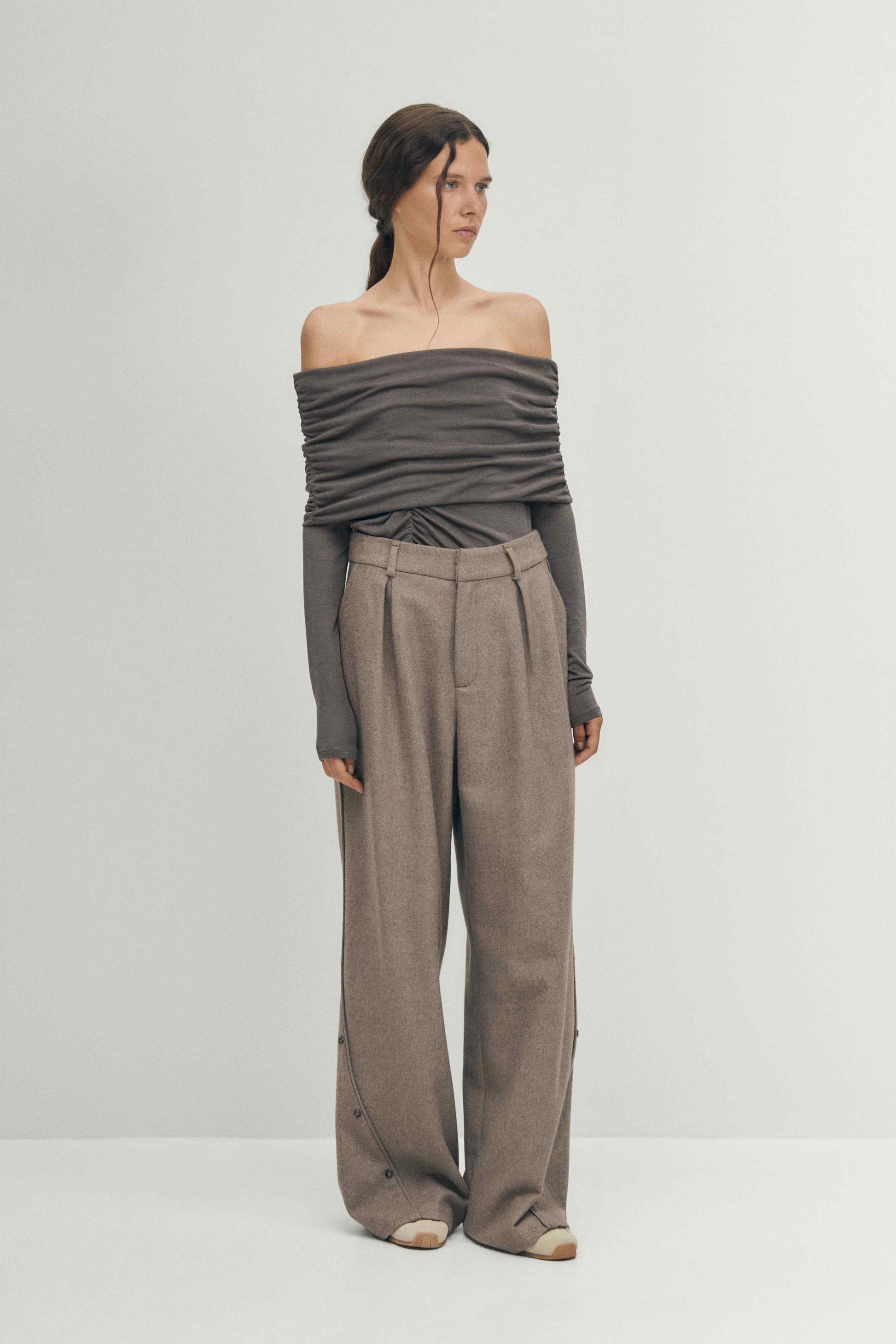 Light Gray חולצה ארוכה לנשים Emica ALOHAS