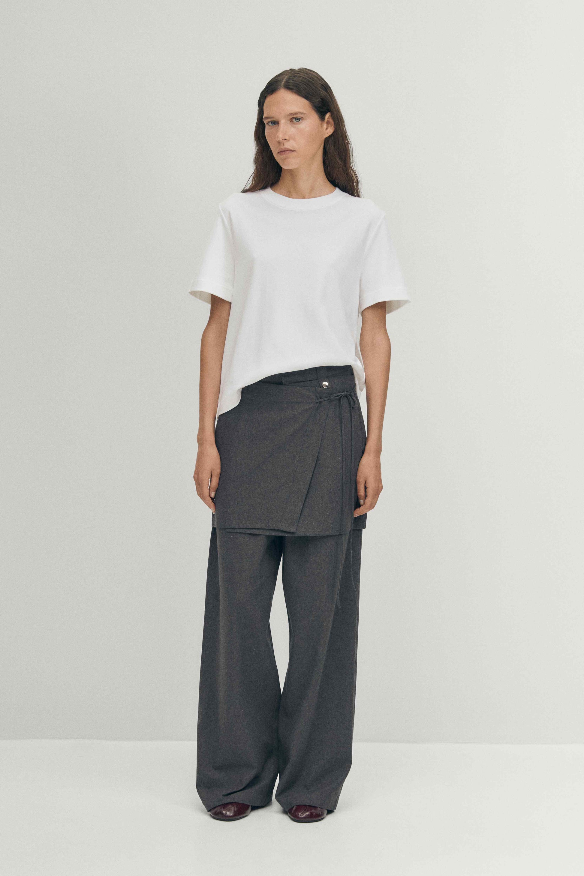 Light Gray מכנסיים ארוכים לנשים Liliana ALOHAS