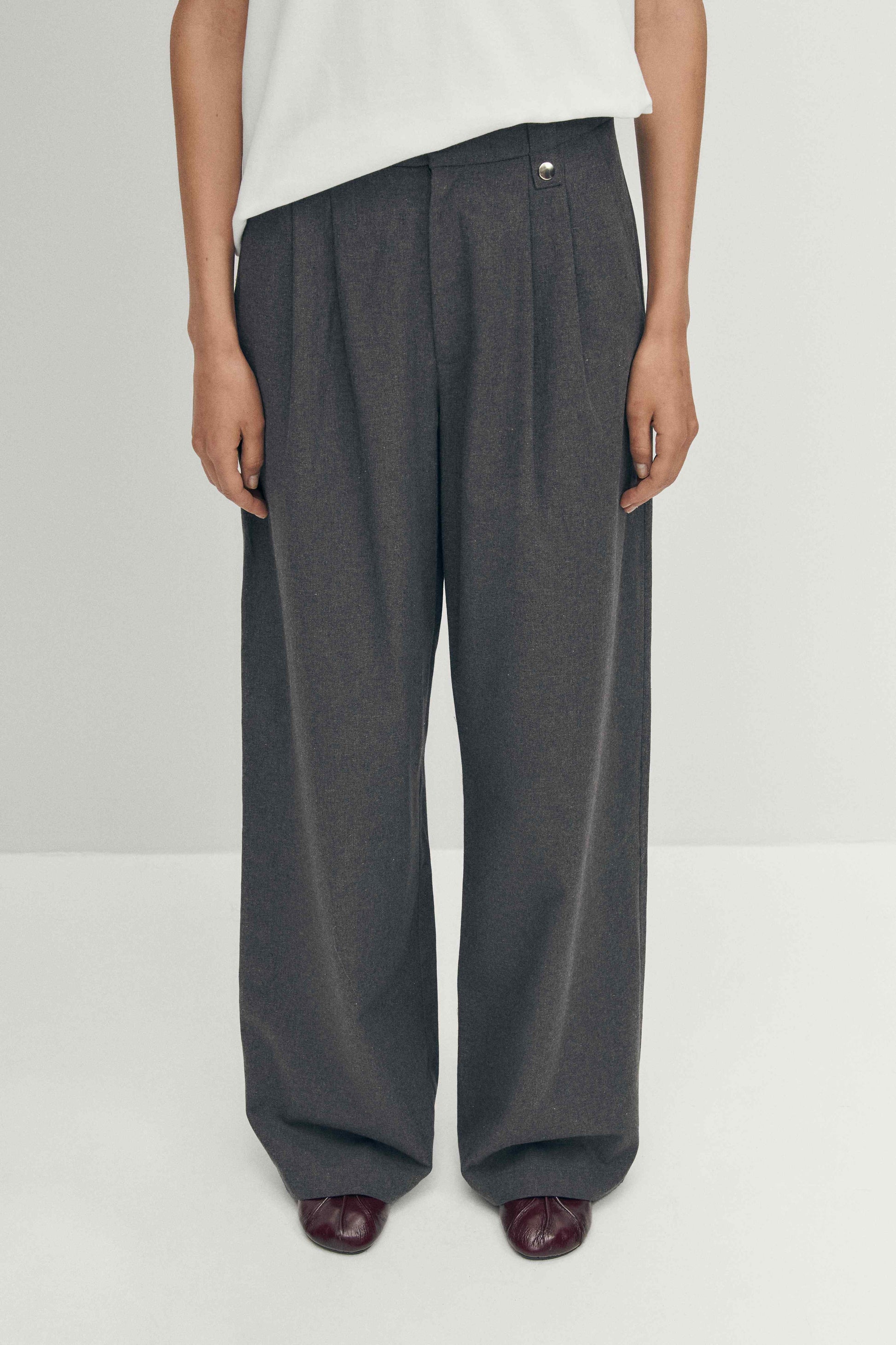 Dark Slate Gray מכנסיים ארוכים לנשים Liliana ALOHAS