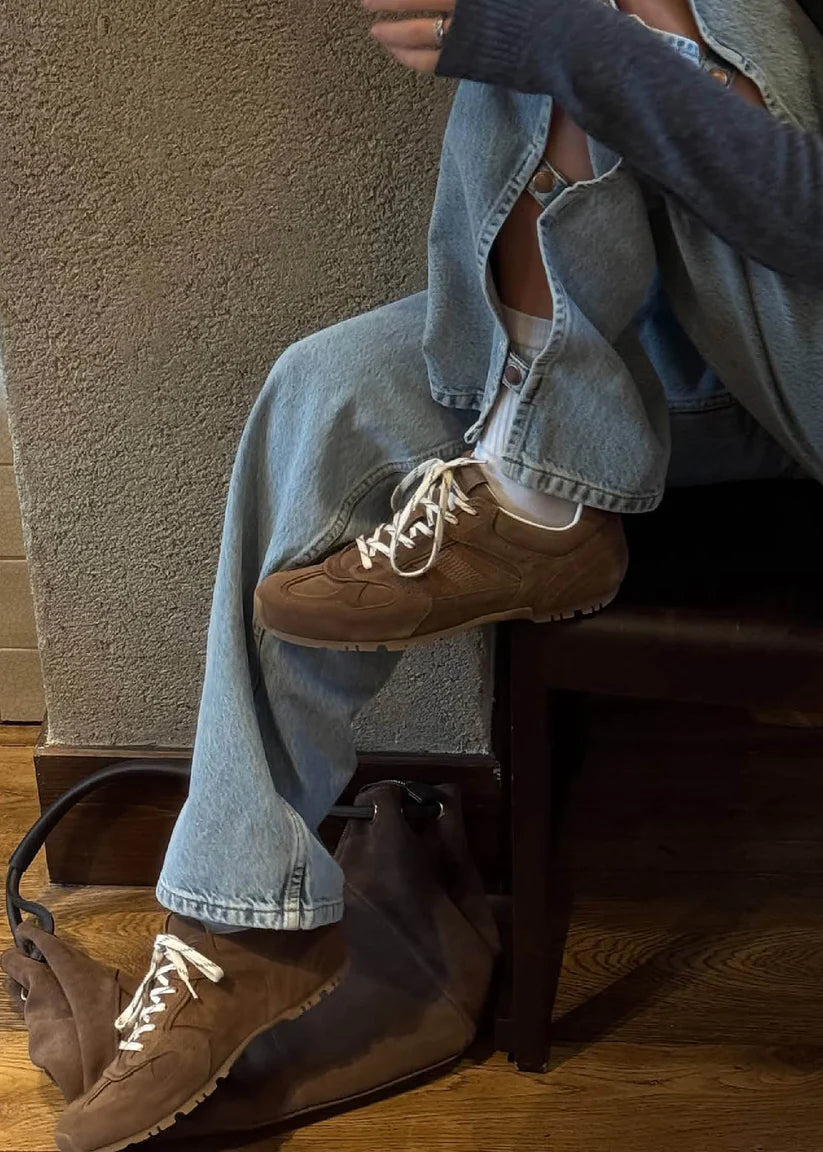 Dark Slate Gray סניקרס זמש לנשים Suede ALOHAS