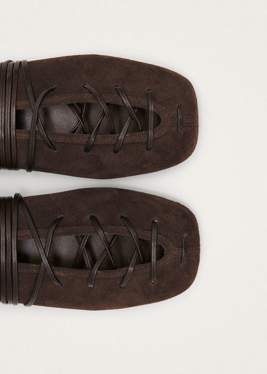 נעלי בובה עם קשירה לנשים Bumi Suede