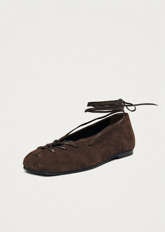 נעלי בובה עם קשירה לנשים Bumi Suede