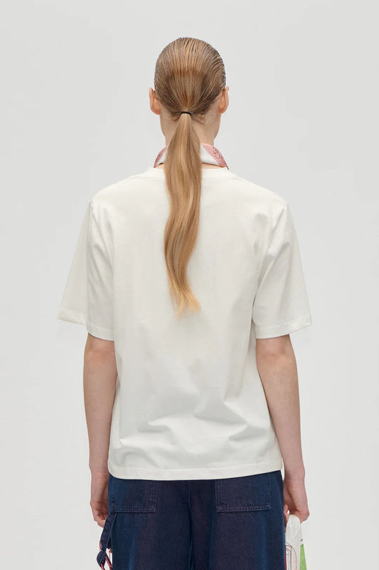 Light Gray טי שירט קצרה לנשים STINE GOYA