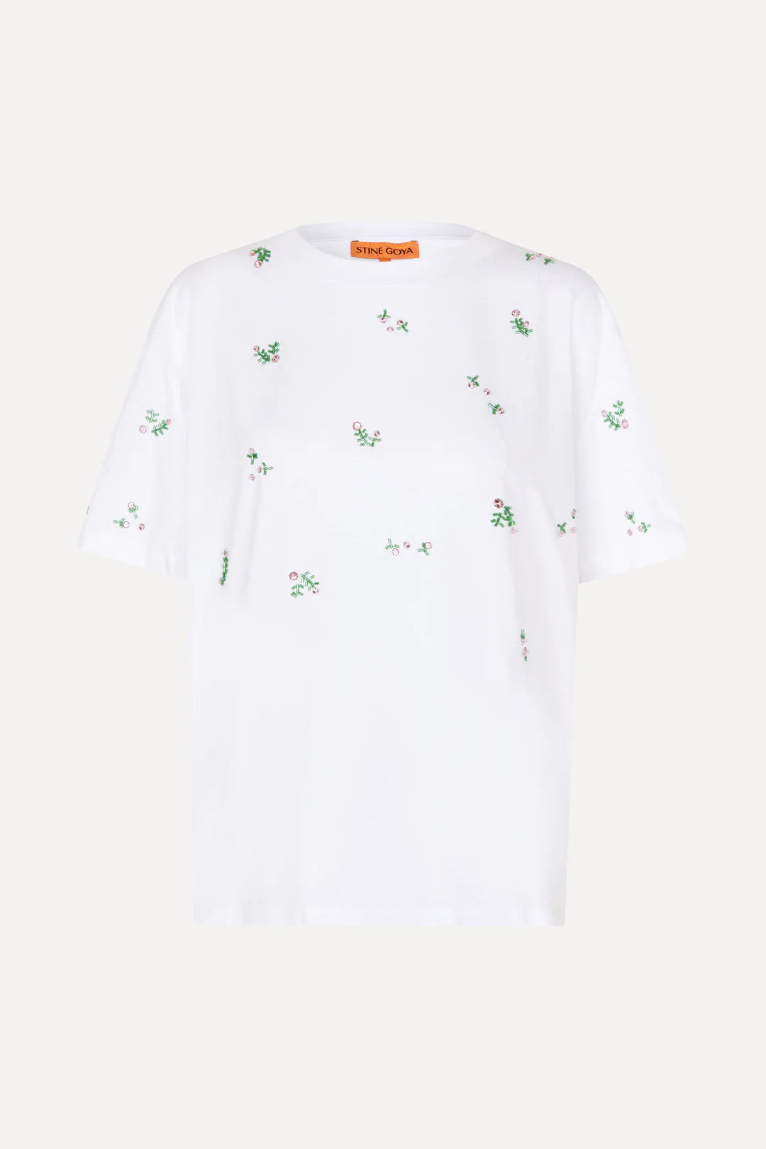 White Smoke טי שירט קצרה לנשים Jersey STINE GOYA