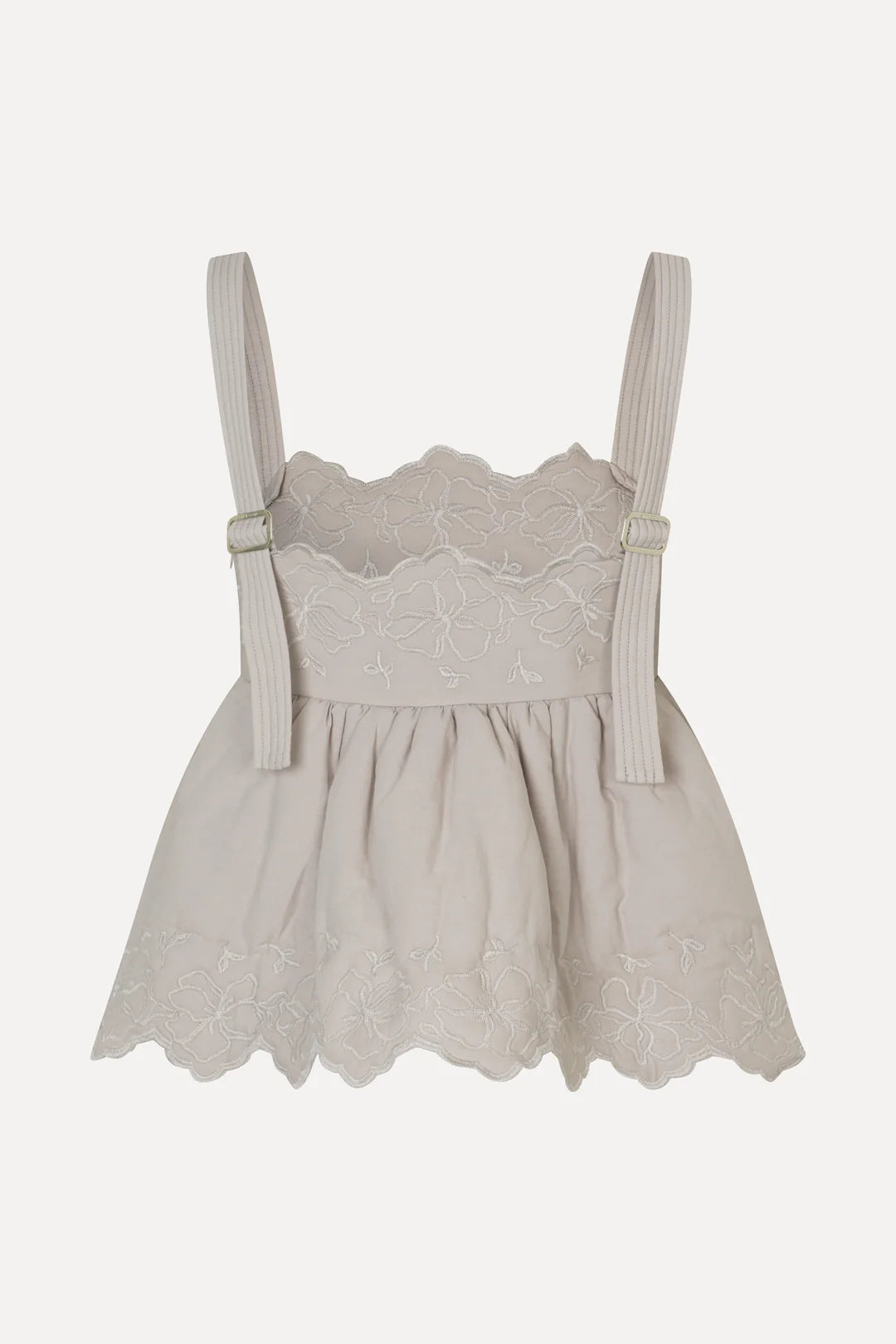 White Smoke גופיית פפלום לנשים Buckle STINE GOYA