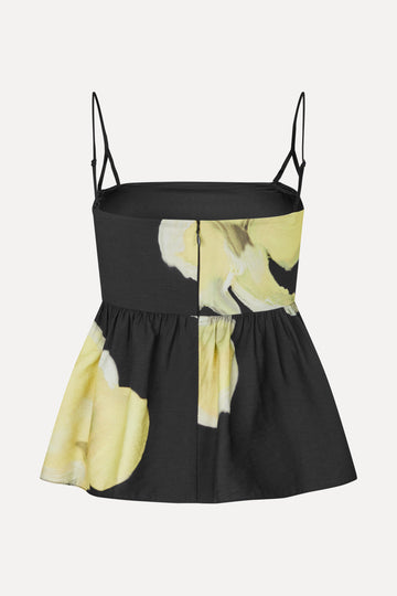 Dark Slate Gray גופיה לנשים Floral Peplum STINE GOYA