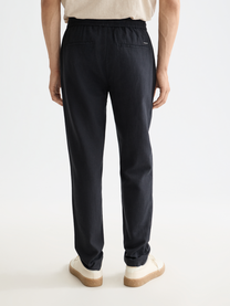 Black מכנסי פשתן ארוכים לגברים Warren SCOTCH & SODA