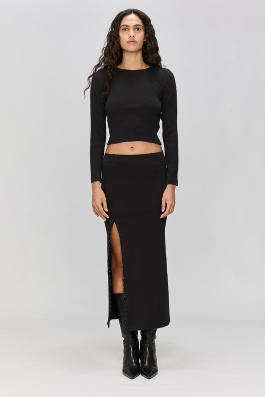 Light Gray חצאית מקסי לנשים Spray LAZY EYE PPL