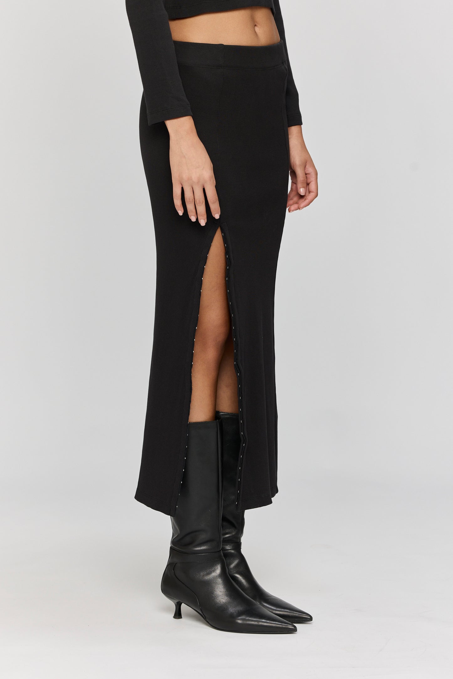 Light Gray חצאית מקסי לנשים Spray LAZY EYE PPL