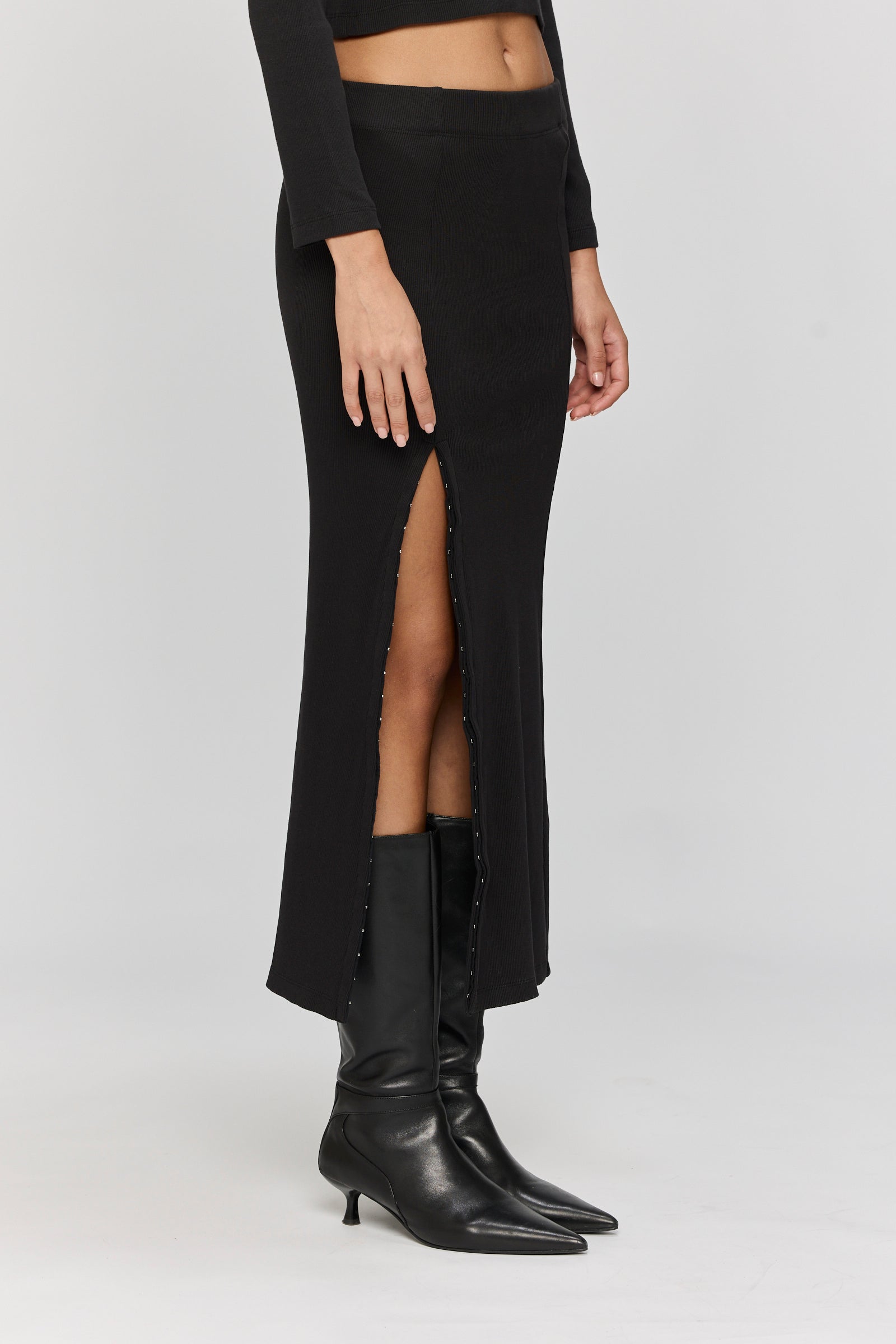 Light Gray חצאית מקסי לנשים Spray LAZY EYE PPL