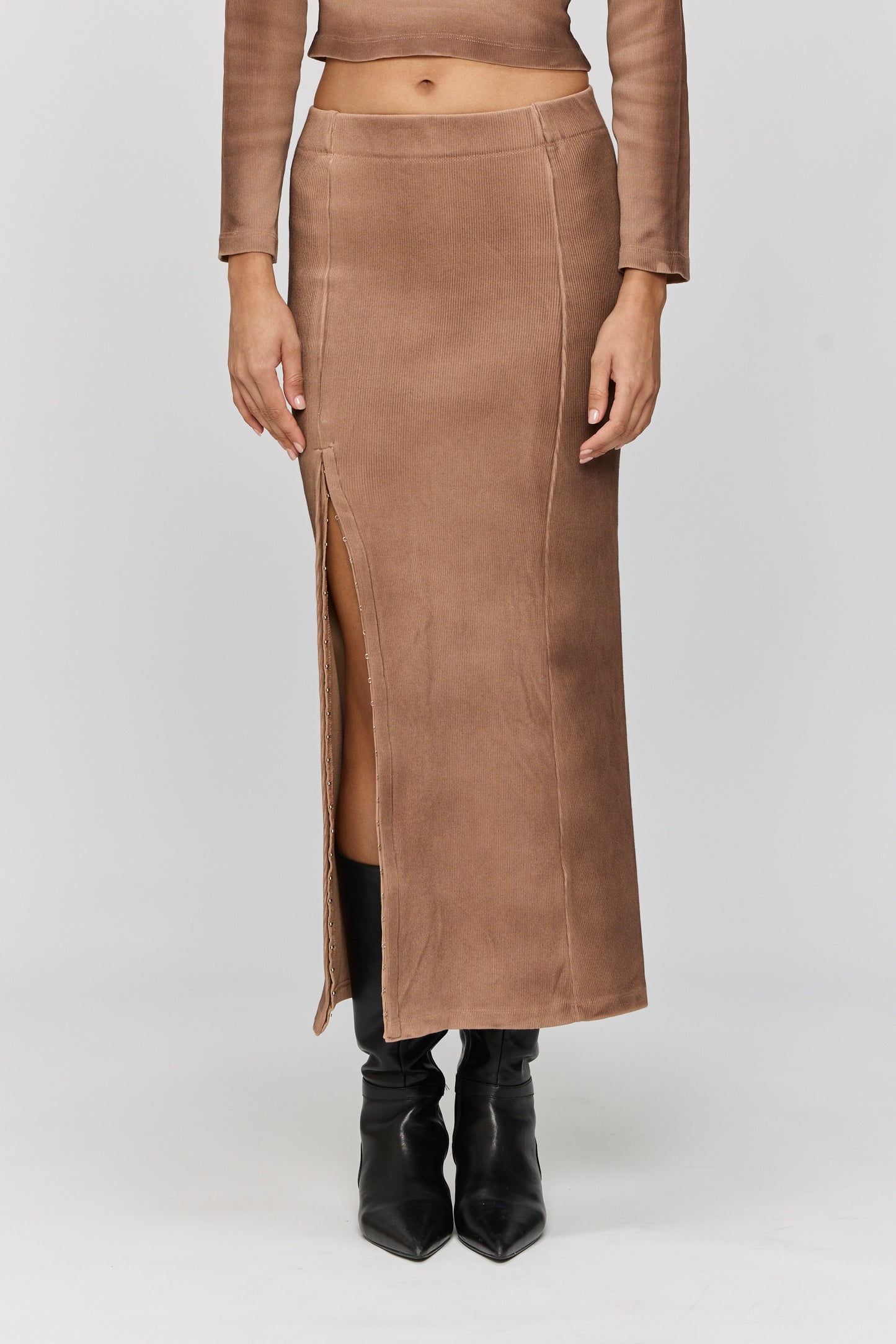 Light Gray חצאית מקסי לנשים Spray LAZY EYE PPL