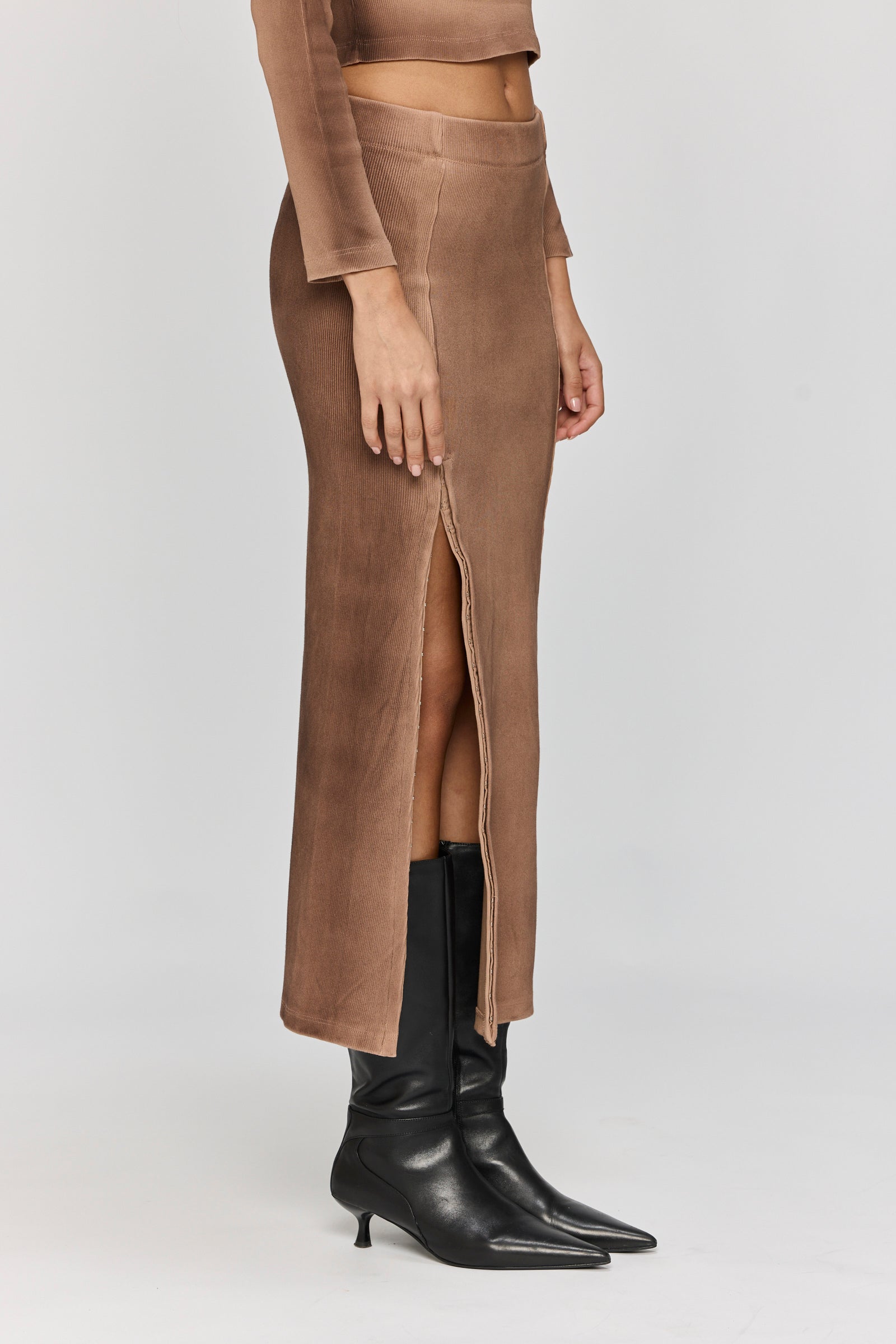 Light Gray חצאית מקסי לנשים Spray LAZY EYE PPL