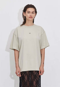 Light Gray טי שירט קצרה Not Sure LAZY EYE PPL