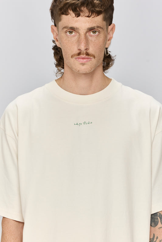 Light Gray טי שירט קצרה לגברים / נשים Everything Nice LAZY EYE PPL