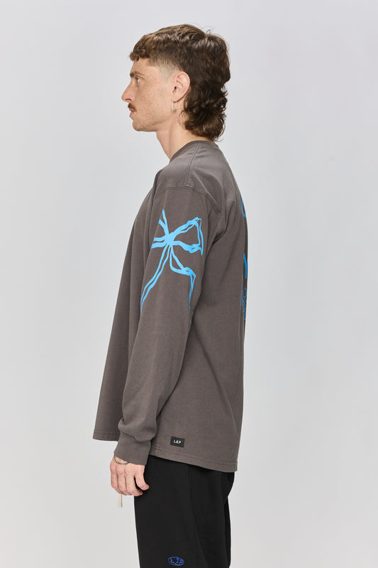 Light Gray טי שירט ארוכה לנשים / גברים Everything Nice LAZY EYE PPL